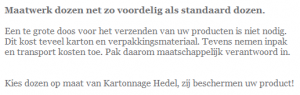 Maatwerk dozen